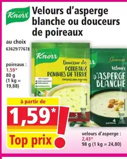 Norma KNORR Velours d'asperge blanche ou douceurs de poireaux offre