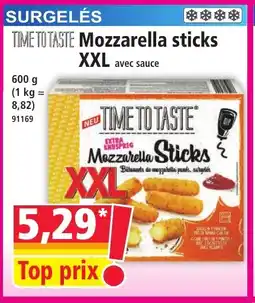 Norma TIME TO TASTE Mozzarella sticks XXL offre