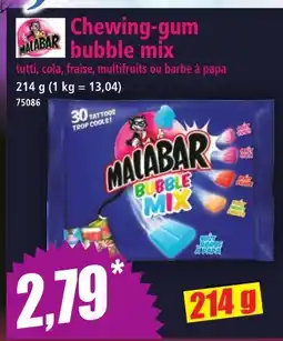 Norma MALABAR Chewing-gum bubble mix offre