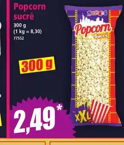 Norma Popcorn sucré offre