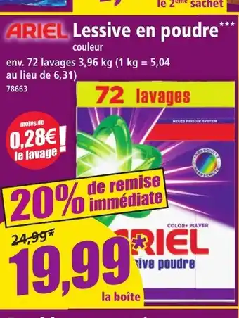 Norma ARIEL Lessive en poudre offre