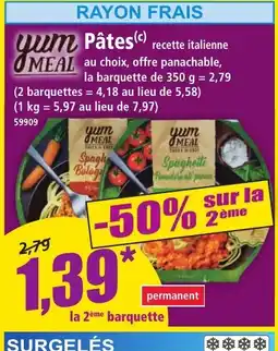 Norma YUM MEAL Pâtes offre