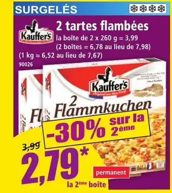 Norma KAUFFER'S 2 tartes flambées offre