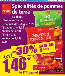 Norma Spécialités de pommes de terre offre