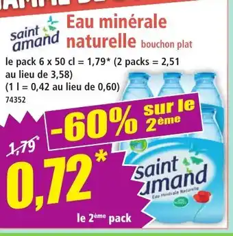 Norma SAINT AMAND Eau minérale naturelle offre