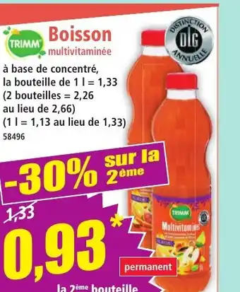 Norma TRIMM Boisson multivitaminée offre