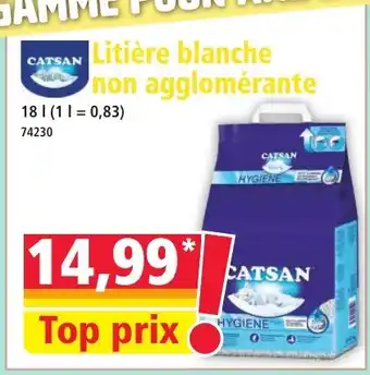 Norma CATSAN Litière blanche non agglomérante offre