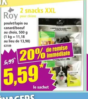 Norma ROY 2 snacks XXL pour chiens offre