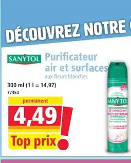Norma SANYTOL Purificateur air et surfaces offre