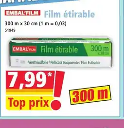 Norma EMBAL'FILM Film étirable offre