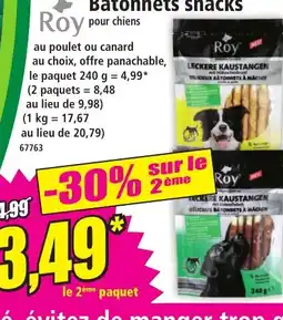 Norma ROY Bâtonnets snacks offre
