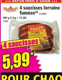 Norma ZENTZ 4 saucisses lorraine fumées offre