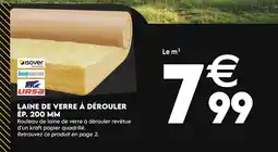 Tout faire matériaux Laine de verre à dérouler ép. 200 mm offre