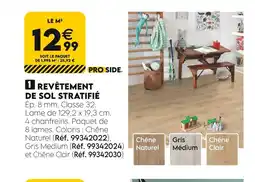 Tout faire matériaux PRO SIDE Revêtement de sol stratifié offre