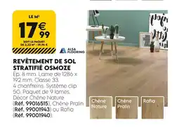 Tout faire matériaux ALSA FLOORING Revêtement de sol stratifié osmoze offre