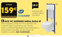 Tout faire matériaux Pack wc suspendu mural basia nf offre