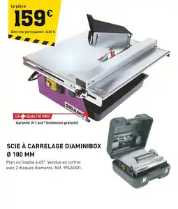 Tout faire matériaux Scie à carrelage diaminibox 180 mm offre