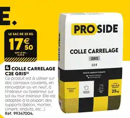 Tout faire matériaux Colle carrelage c2e gris offre