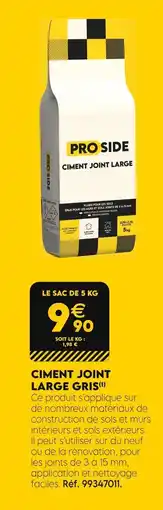 Tout faire matériaux Ciment joint large gris offre
