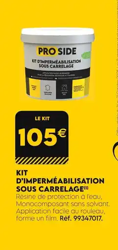 Tout faire matériaux Kit d'imperméabilisation sous carrelage offre
