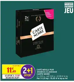 Intermarché CARTE NOIRE Café moulu pur arabica classique offre