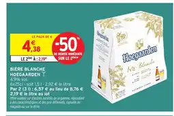 Intermarché HOEGAARDEN Bière blanche offre