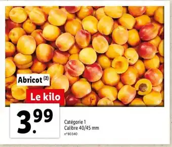 Lidl Abricot offre