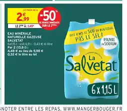Intermarché SALVETAT Eau minérale naturelle gazeuse offre