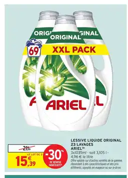 Intermarché ARIEL Lessive liquide original 23 lavages offre