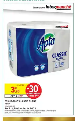 Intermarché APTA Essuie-tout classic blanc offre