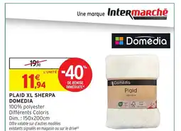 Intermarché DOMEDIA Plaid xl sherpa offre