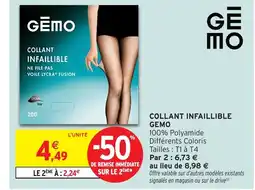 Intermarché GEMO Collant infaillible offre