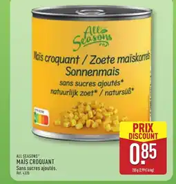 ALDI ALL SEASONS Maïs croquant offre