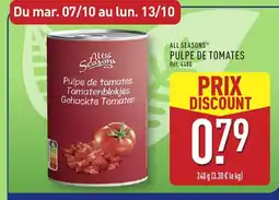 ALDI ALL SEASONS Pulpe de tomates offre
