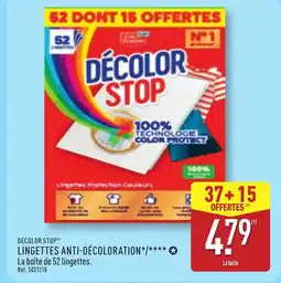 ALDI DECOLOR STOP Lingettes anti-décoloration offre