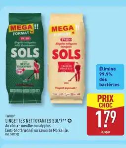 ALDI TWIDO Lingettes nettoyantes sol offre