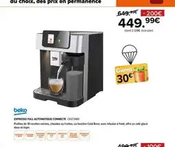 Gitem BEKO Expresso full automatique connecte CEG7348X offre