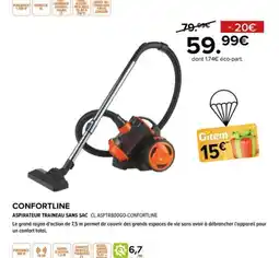 Gitem CONFORTLINE Aspirateur traineau sans sac CL.ASPTR800GO offre