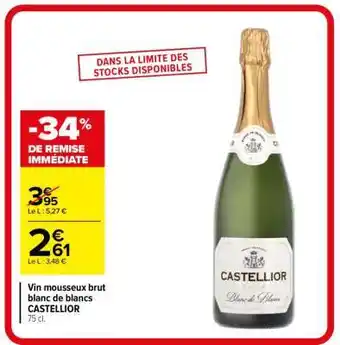CASTELLIOR Vin mousseux brut blanc de blancs