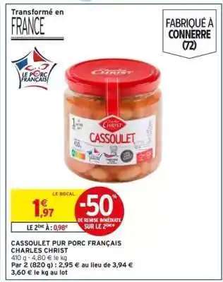 Cassoulet pur porc français Charles Christ
