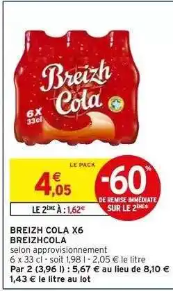 Intermarché BREIZH COLA X6 offre
