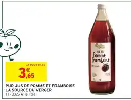 Intermarché PUR JUS DE POMME ET FRAMBOISE LA SOURCE DU VERGER offre
