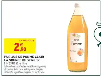 Intermarché PUR JUS DE POMME CLAIR LA SOURCE DU VERGER offre