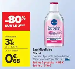 Carrefour Eau micellaire NIVEA offre