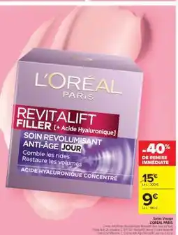 Carrefour L'Oréal Paris Revitalift Filler [+ Acide Hyaluronique] offre