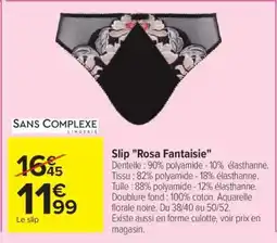 Carrefour Slip 'Rosa Fantaisie' offre