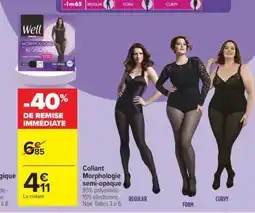 Carrefour Collant Morphologie semi-opaque offre