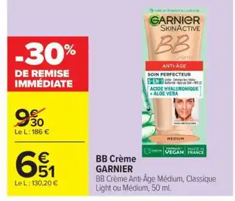 Carrefour BB Crème GARNIER offre