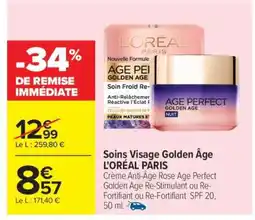 Carrefour Soins Visage Golden Âge L'ORÉAL PARIS offre