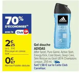 Carrefour GEL DOUCHE ADIDAS offre